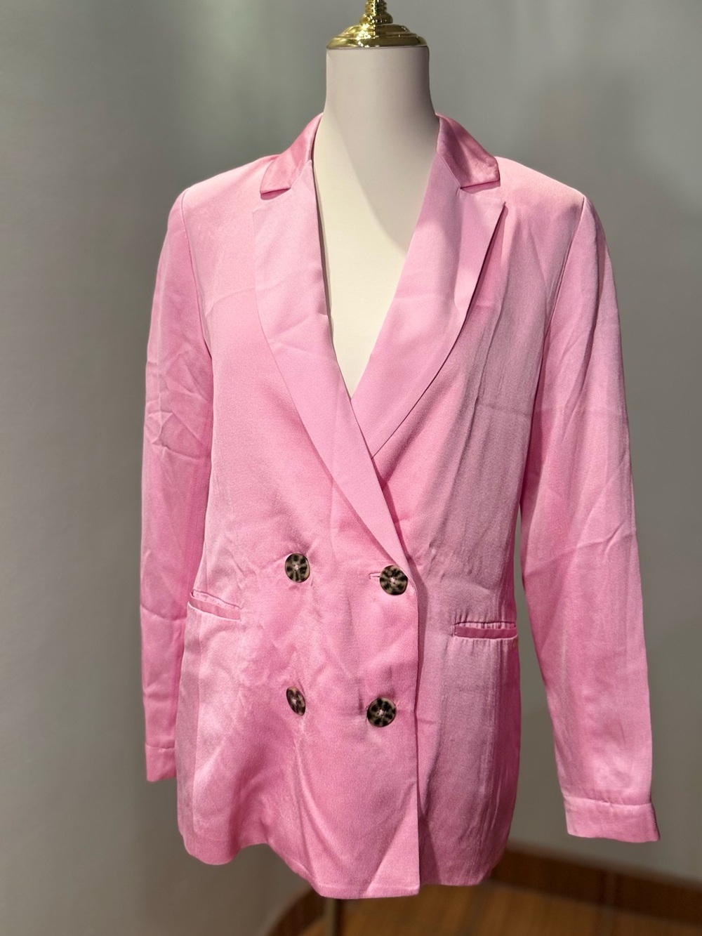 Scotch and Soda Pink Double-Breasted Women's Blazer Jacket Size XS